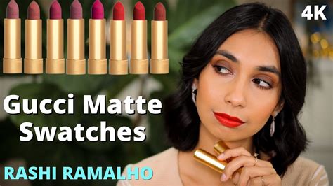 Gucci Beauty Lipstick Swatches on Brown Skin 